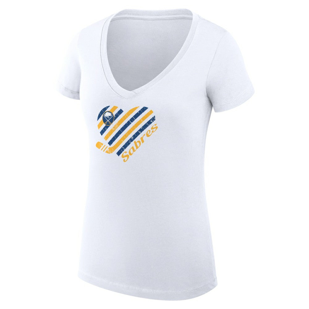Buffalo Sabres G-III 4Her by Carl Banks Women's Super-Slim Fit Lightweight Heart V-Neck T-Shirt -  NHL T-shirts