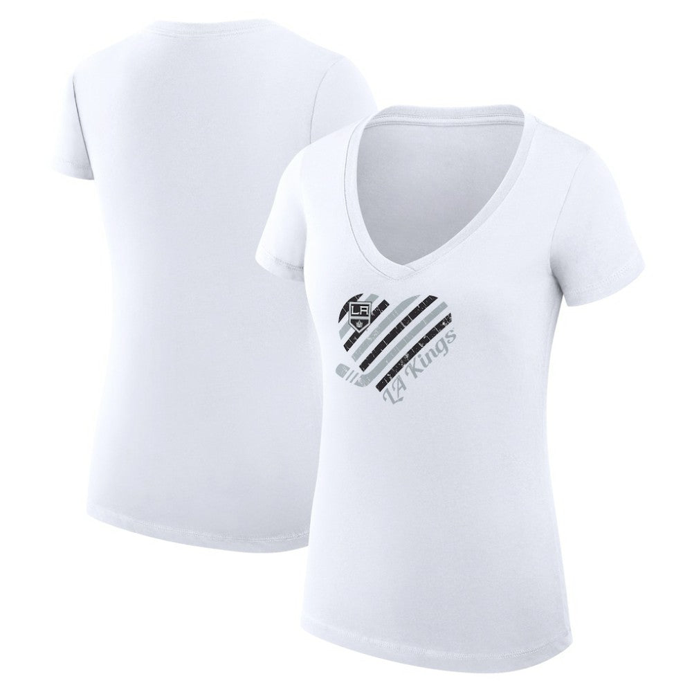 Los Angeles Kings G-III 4Her by Carl Banks Women's Super-Slim Fit Lightweight Heart V-Neck T-Shirt -  NHL T-shirts