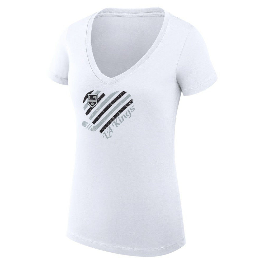 Los Angeles Kings G-III 4Her by Carl Banks Women's Super-Slim Fit Lightweight Heart V-Neck T-Shirt -  NHL T-shirts