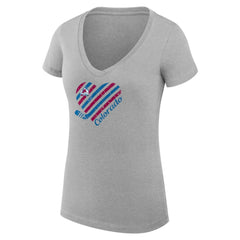 Colorado Avalanche G-III 4Her by Carl Banks Women's Super-Slim Fit Lightweight Heart V-Neck T-Shirt -  NHL T-shirts