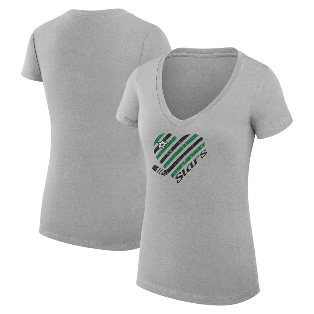 Dallas Stars G-III 4Her by Carl Banks Women's Super-Slim Fit Lightweight Heart V-Neck T-Shirt -  NHL T-shirts