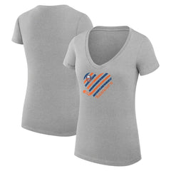 New York Islanders G-III 4Her by Carl Banks Women's Super-Slim Fit Lightweight Heart V-Neck T-Shirt -  NHL T-shirts