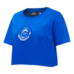 Chicago Cubs Pro Standard Women's Painted Sky Boxy Cropped T-Shirt - MLB T-shirts