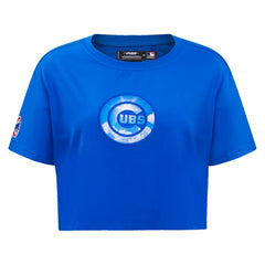 Chicago Cubs Pro Standard Women's Painted Sky Boxy Cropped T-Shirt - MLB T-shirts