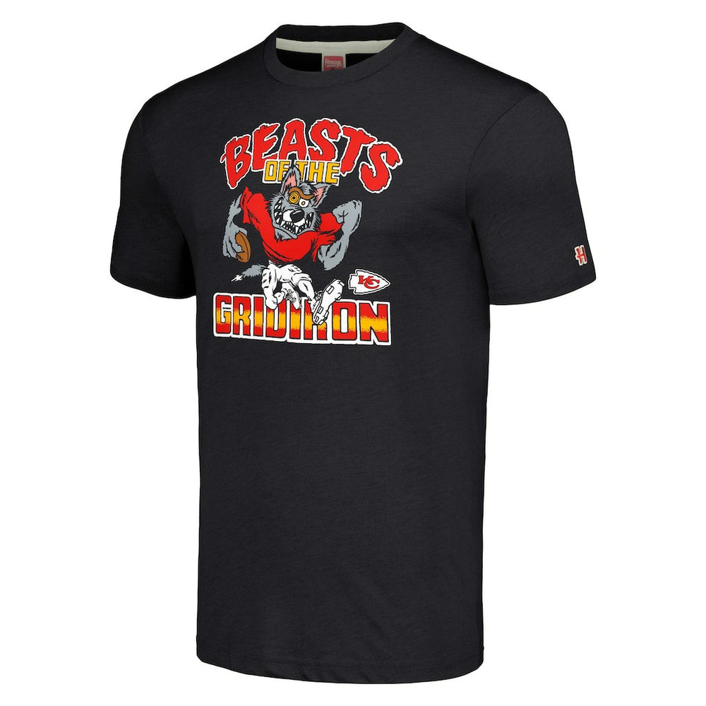 Kansas City Chiefs Homage Unisex Monsters of the Gridiron Halloween Tri-Blend T-Shirt | NFL Online