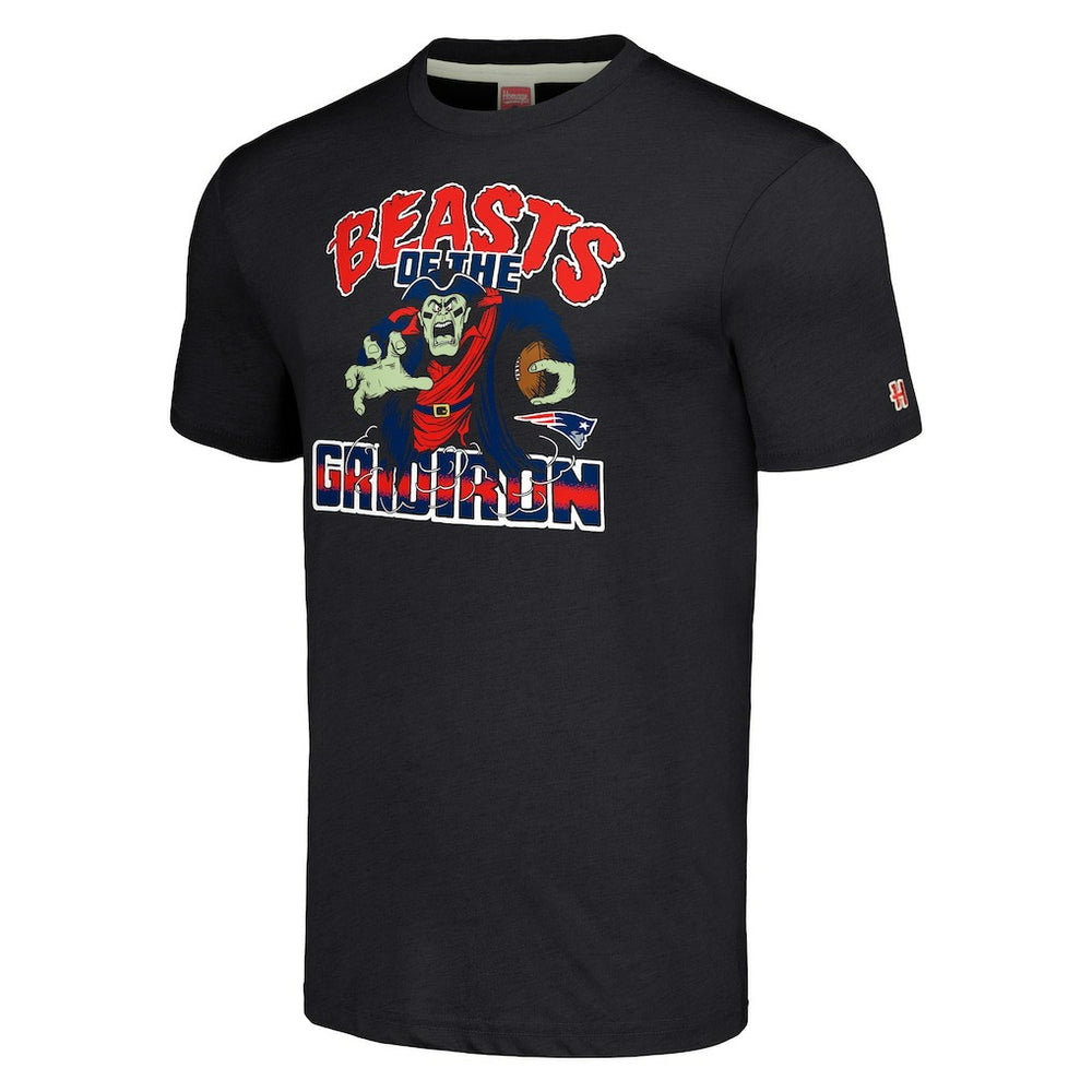 New England Patriots Homage Unisex Monsters of the Gridiron Halloween Tri-Blend T-Shirt | NFL Outlet