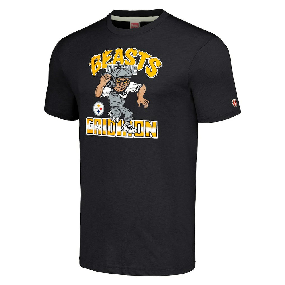 Pittsburgh Steelers Homage Unisex Monsters of the Gridiron Halloween Tri-Blend T-Shirt | NFL Sale