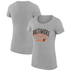 Baltimore Orioles G-III 4Her by Carl Banks Women's Super-Slim Fit Lightweight Filigree Team T-Shirt - MLB T-shirts