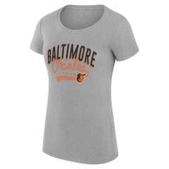 Baltimore Orioles G-III 4Her by Carl Banks Women's Super-Slim Fit Lightweight Filigree Team T-Shirt - MLB T-shirts