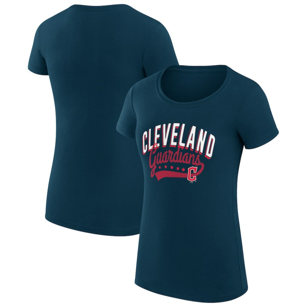 Cleveland Guardians G-III 4Her by Carl Banks Women's Super-Slim Fit Lightweight Filigree Team T-Shirt - MLB T-shirts