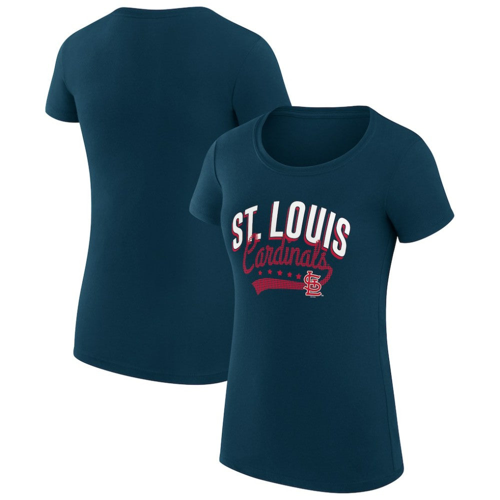 St. Louis Cardinals G-III 4Her by Carl Banks Women's Super-Slim Fit Lightweight Filigree Team T-Shirt - MLB T-shirts