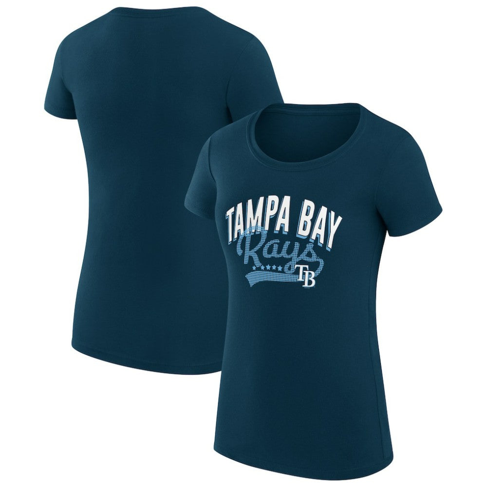 Tampa Bay Rays G-III 4Her by Carl Banks Women's Super-Slim Fit Lightweight Filigree Team T-Shirt - MLB T-shirts