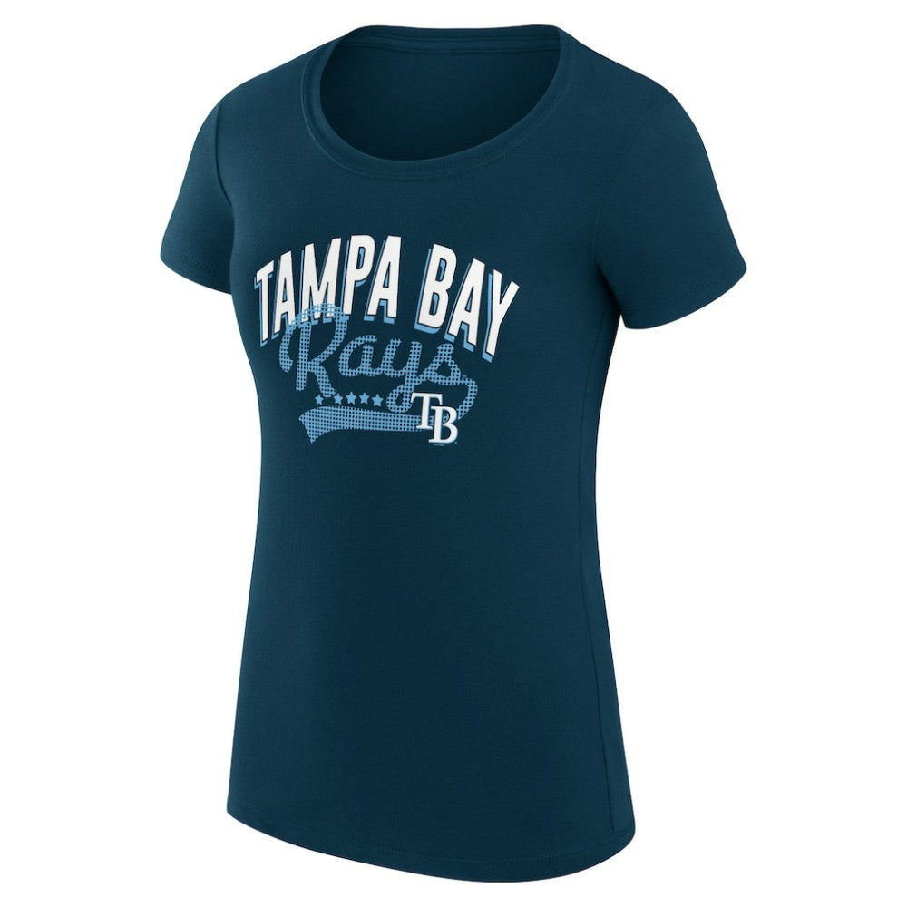 Tampa Bay Rays G-III 4Her by Carl Banks Women's Super-Slim Fit Lightweight Filigree Team T-Shirt - MLB T-shirts
