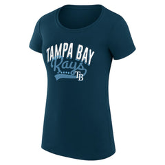 Tampa Bay Rays G-III 4Her by Carl Banks Women's Super-Slim Fit Lightweight Filigree Team T-Shirt - MLB T-shirts