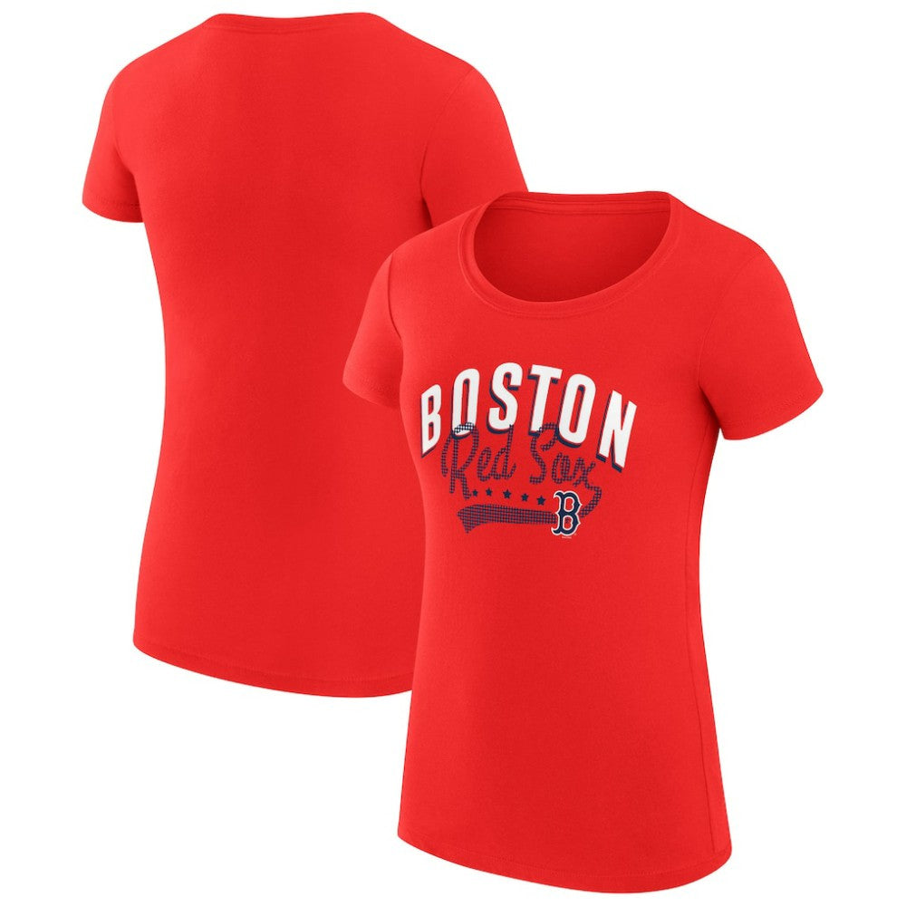 Boston Red Sox G-III 4Her by Carl Banks Women's Super-Slim Fit Lightweight Filigree Team T-Shirt - MLB T-shirts