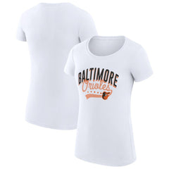 Baltimore Orioles G-III 4Her by Carl Banks Women's Super-Slim Fit Lightweight Filigree Team T-Shirt - MLB T-shirts