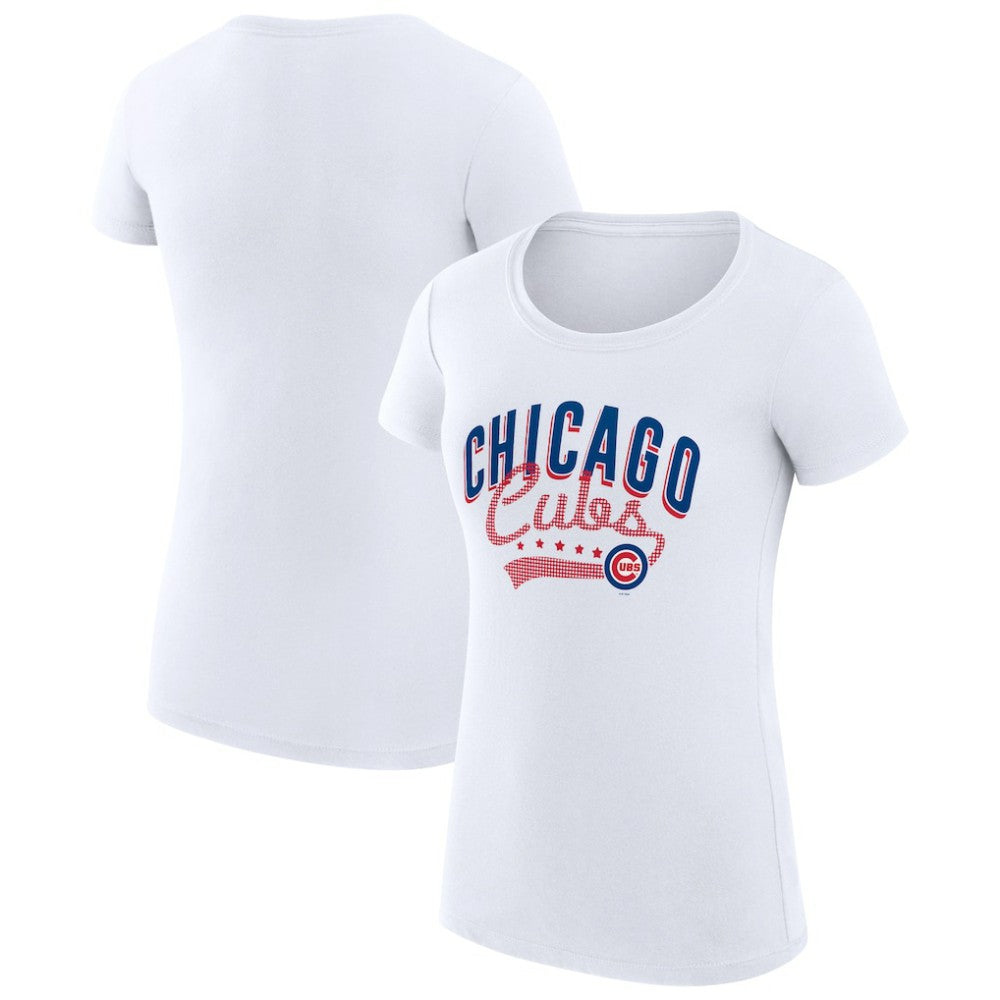 Chicago Cubs G-III 4Her by Carl Banks Women's Super-Slim Fit Lightweight Filigree Team T-Shirt - MLB T-shirts