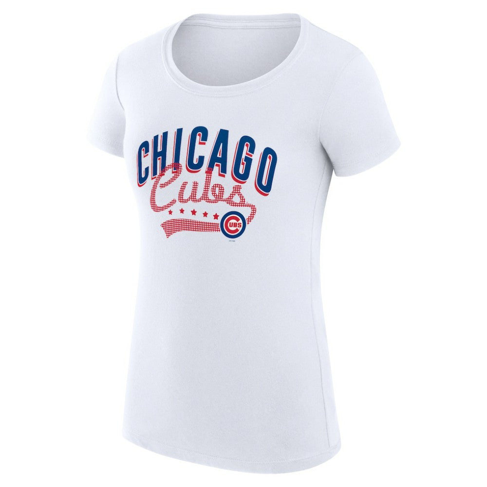 Chicago Cubs G-III 4Her by Carl Banks Women's Super-Slim Fit Lightweight Filigree Team T-Shirt - MLB T-shirts