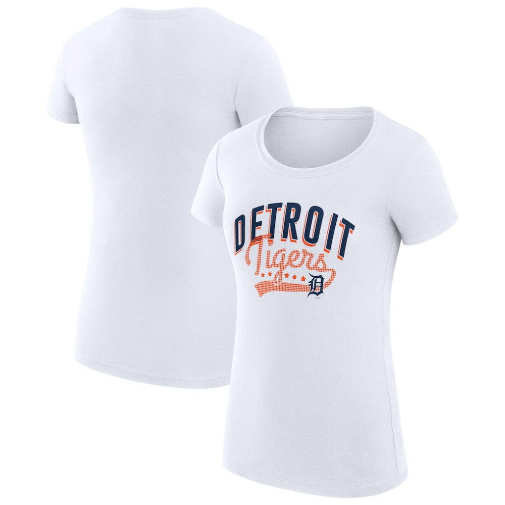 Detroit Tigers G-III 4Her by Carl Banks Women's Super-Slim Fit Lightweight Filigree Team T-Shirt - MLB T-shirts