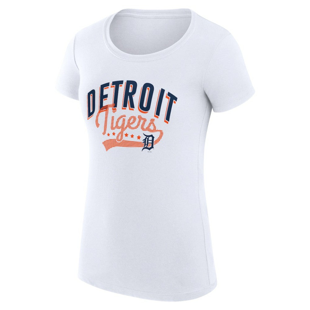 Detroit Tigers G-III 4Her by Carl Banks Women's Super-Slim Fit Lightweight Filigree Team T-Shirt - MLB T-shirts