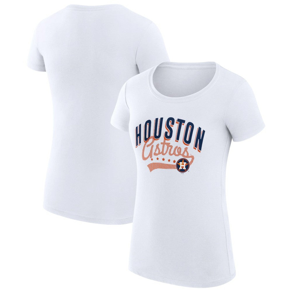 Houston Astros G-III 4Her by Carl Banks Women's Super-Slim Fit Lightweight Filigree Team T-Shirt - MLB T-shirts