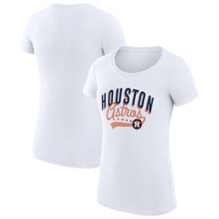 Houston Astros G-III 4Her by Carl Banks Women's Super-Slim Fit Lightweight Filigree Team T-Shirt - MLB T-shirts