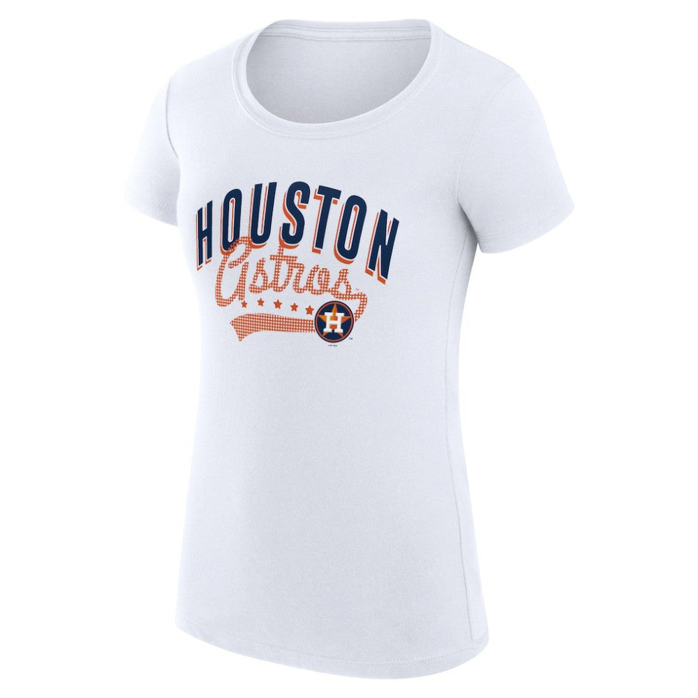 Houston Astros G-III 4Her by Carl Banks Women's Super-Slim Fit Lightweight Filigree Team T-Shirt - MLB T-shirts