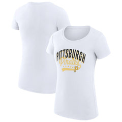 Pittsburgh Pirates G-III 4Her by Carl Banks Women's Super-Slim Fit Lightweight Filigree Team T-Shirt - MLB T-shirts