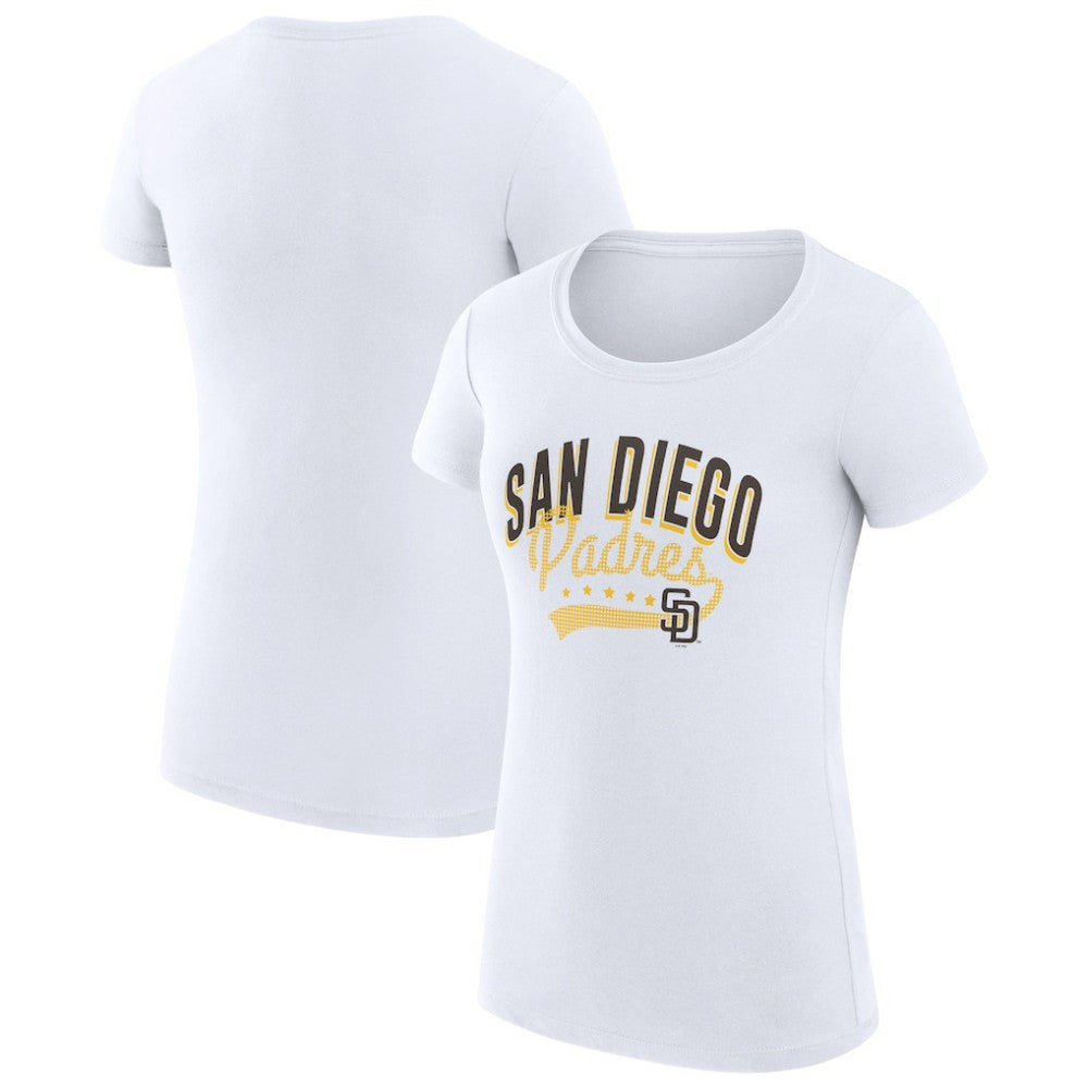 San Diego Padres G-III 4Her by Carl Banks Women's Super-Slim Fit Lightweight Filigree Team T-Shirt - MLB T-shirts