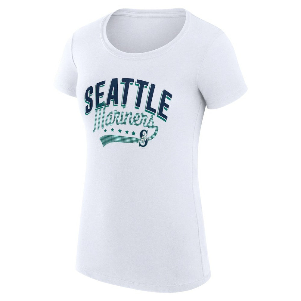 Seattle Mariners G-III 4Her by Carl Banks Women's Super-Slim Fit Lightweight Filigree Team T-Shirt - MLB T-shirts