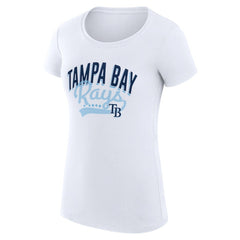 Tampa Bay Rays G-III 4Her by Carl Banks Women's Super-Slim Fit Lightweight Filigree Team T-Shirt - MLB T-shirts