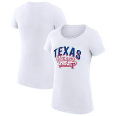 Texas Rangers G-III 4Her by Carl Banks Women's Super-Slim Fit Lightweight Filigree Team T-Shirt - MLB T-shirts