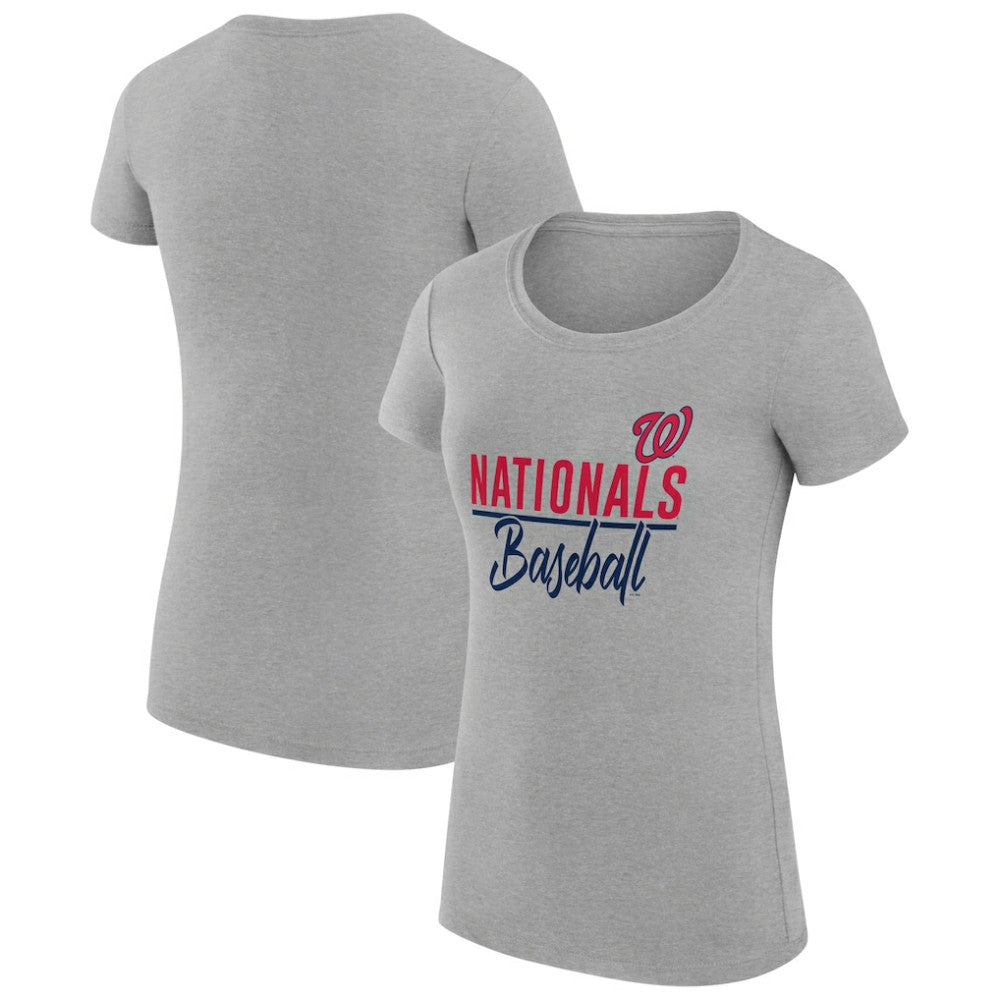 Washington Nationals G-III 4Her by Carl Banks Women's Super-Slim Fit Lightweight Team Graphic T-Shirt - MLB T-shirts