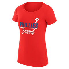 Philadelphia Phillies G-III 4Her by Carl Banks Women's Super-Slim Fit Lightweight Team Graphic T-Shirt - MLB T-shirts