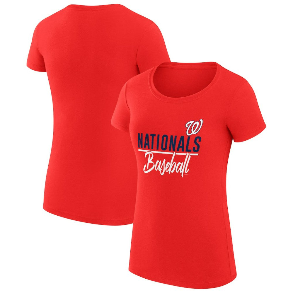Washington Nationals G-III 4Her by Carl Banks Women's Super-Slim Fit Lightweight Team Graphic T-Shirt - MLB T-shirts