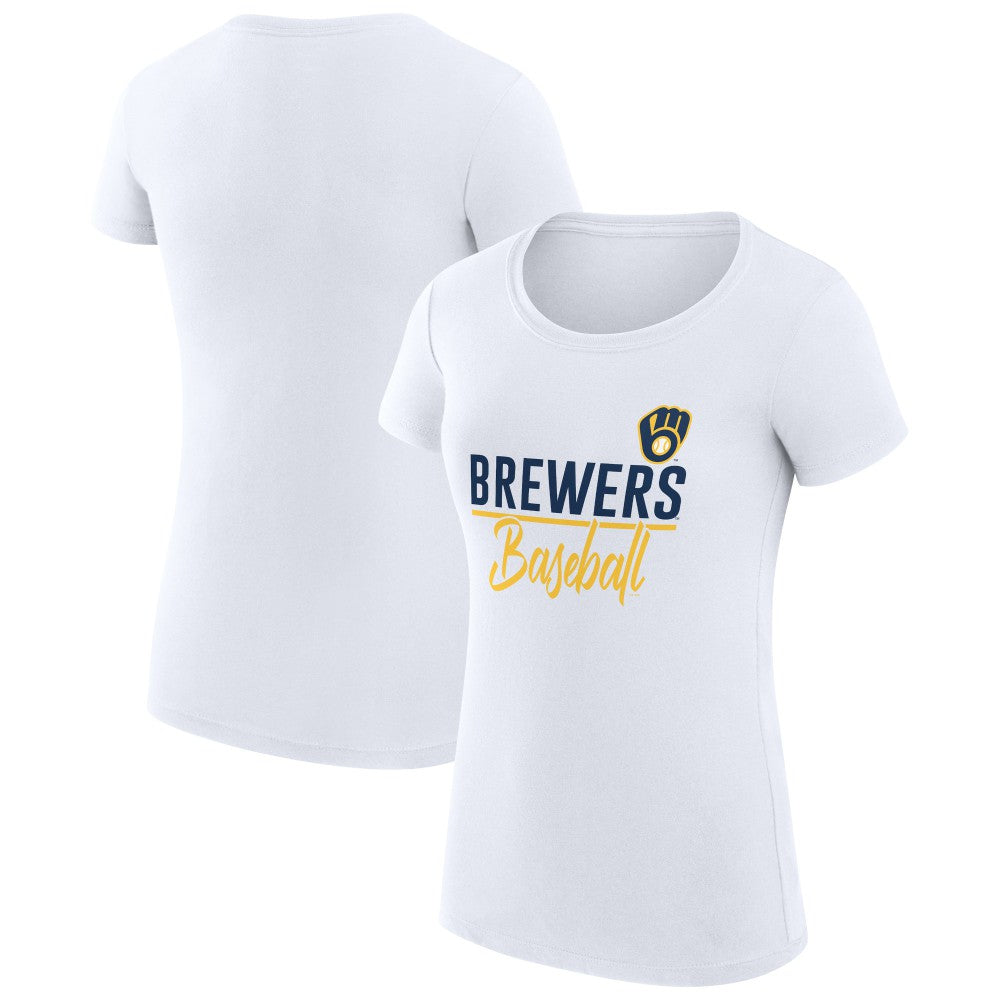 Milwaukee Brewers G-III 4Her by Carl Banks Women's Super-Slim Fit Lightweight Team Graphic T-Shirt - MLB T-shirts