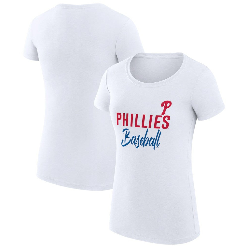 Philadelphia Phillies G-III 4Her by Carl Banks Women's Super-Slim Fit Lightweight Team Graphic T-Shirt - MLB T-shirts