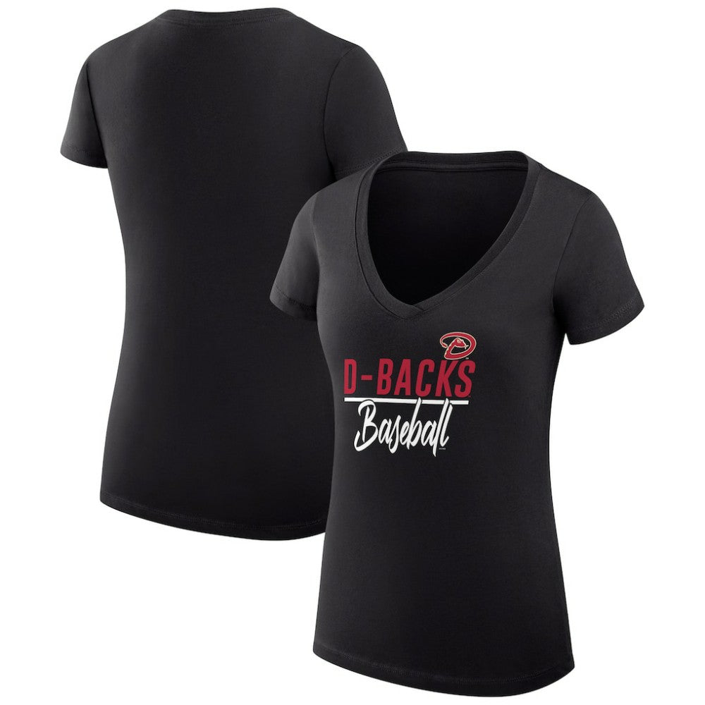 Arizona Diamondbacks G-III 4Her by Carl Banks Women's Super-Slim Fit Lightweight Team Graphic V-Neck T-Shirt - MLB T-shirts