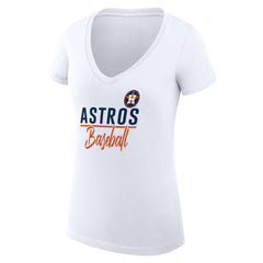 Houston Astros G-III 4Her by Carl Banks Women's Super-Slim Fit Lightweight Team Graphic V-Neck T-Shirt - MLB T-shirts