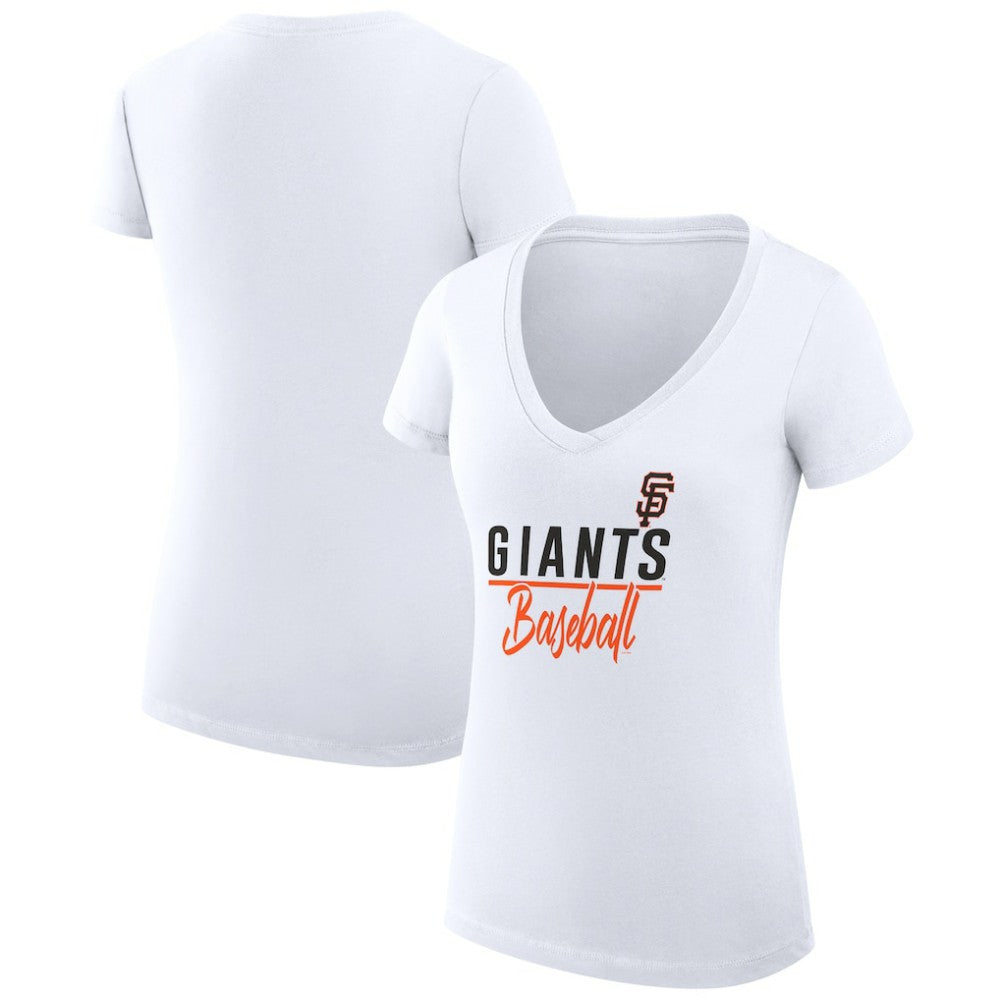 San Francisco Giants G-III 4Her by Carl Banks Women's Super-Slim Fit Lightweight Team Graphic V-Neck T-Shirt - MLB T-shirts