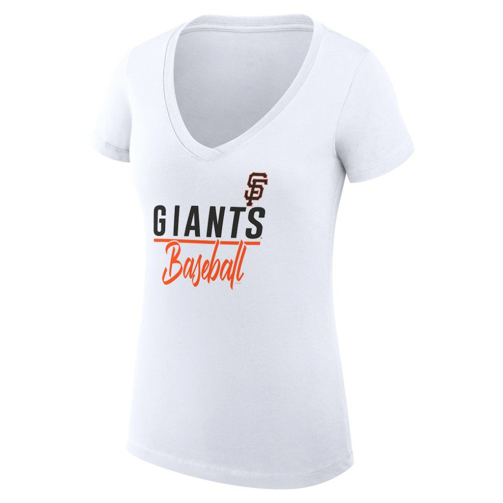 San Francisco Giants G-III 4Her by Carl Banks Women's Super-Slim Fit Lightweight Team Graphic V-Neck T-Shirt - MLB T-shirts