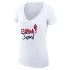 St. Louis Cardinals G-III 4Her by Carl Banks Women's Super-Slim Fit Lightweight Team Graphic V-Neck T-Shirt - MLB T-shirts