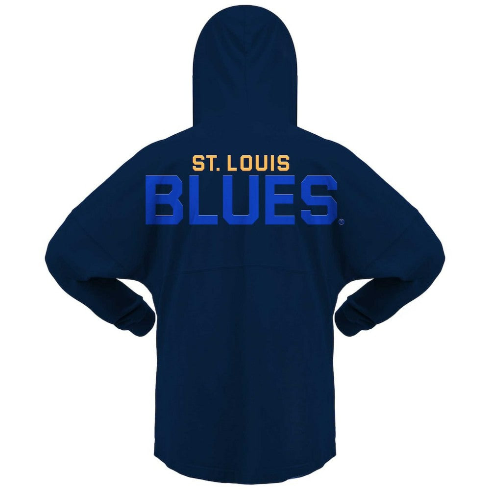 St. Louis Blues Fanatics Women's Jersey Lace-Up V-Neck Long Sleeve Hoodie T-Shirt -  NHL T-shirts