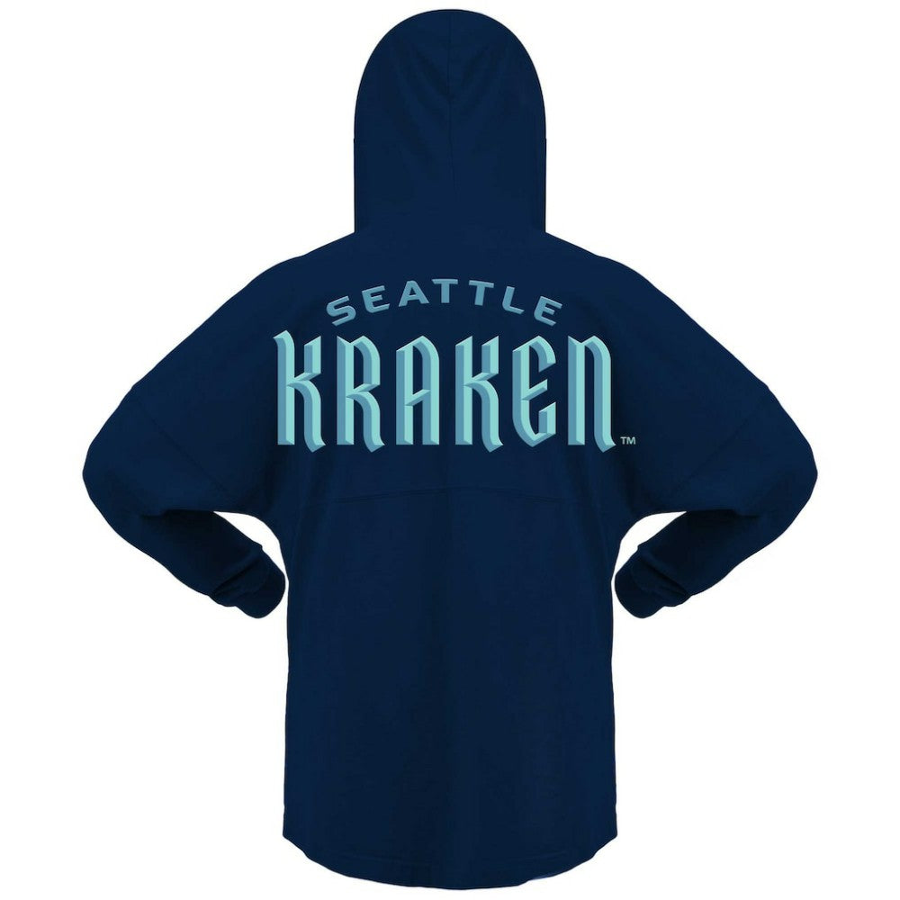 Seattle Kraken Fanatics Women's Jersey Lace-Up V-Neck Long Sleeve Hoodie T-Shirt -  NHL T-shirts