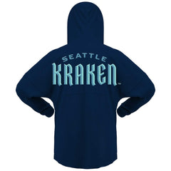 Seattle Kraken Fanatics Women's Jersey Lace-Up V-Neck Long Sleeve Hoodie T-Shirt -  NHL T-shirts