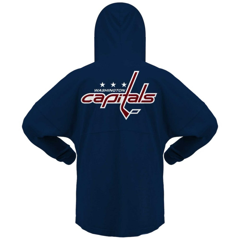 Washington Capitals Fanatics Women's Jersey Lace-Up V-Neck Long Sleeve Hoodie T-Shirt -  NHL T-shirts