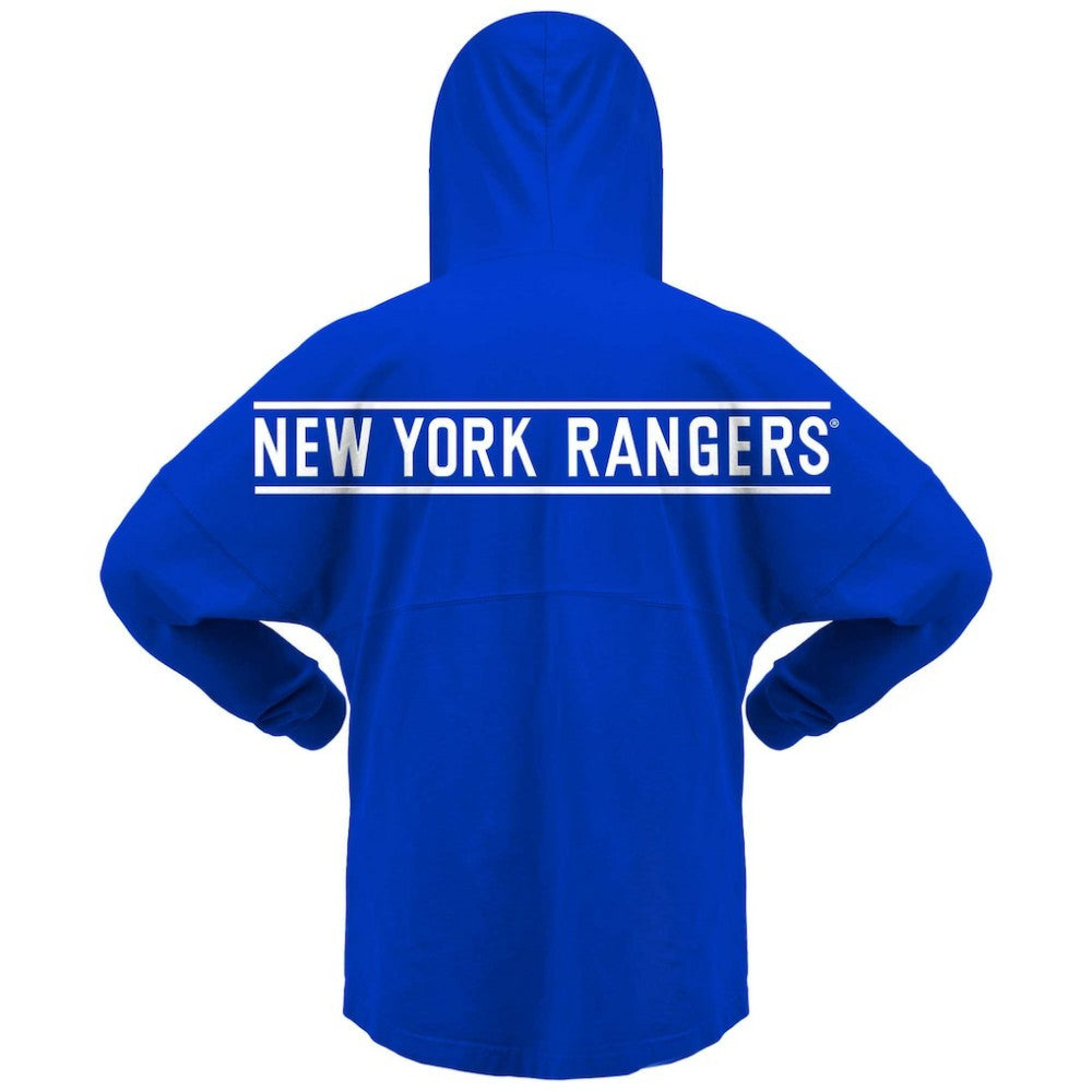 New York Rangers Fanatics Women's Jersey Lace-Up V-Neck Long Sleeve Hoodie T-Shirt -  NHL T-shirts