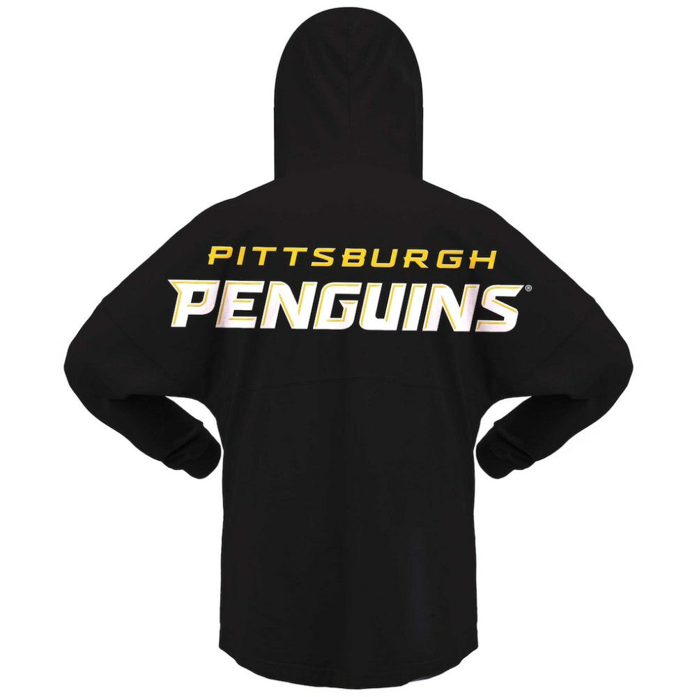 Pittsburgh Penguins Fanatics Women's Jersey Lace-Up V-Neck Long Sleeve Hoodie T-Shirt -  NHL T-shirts