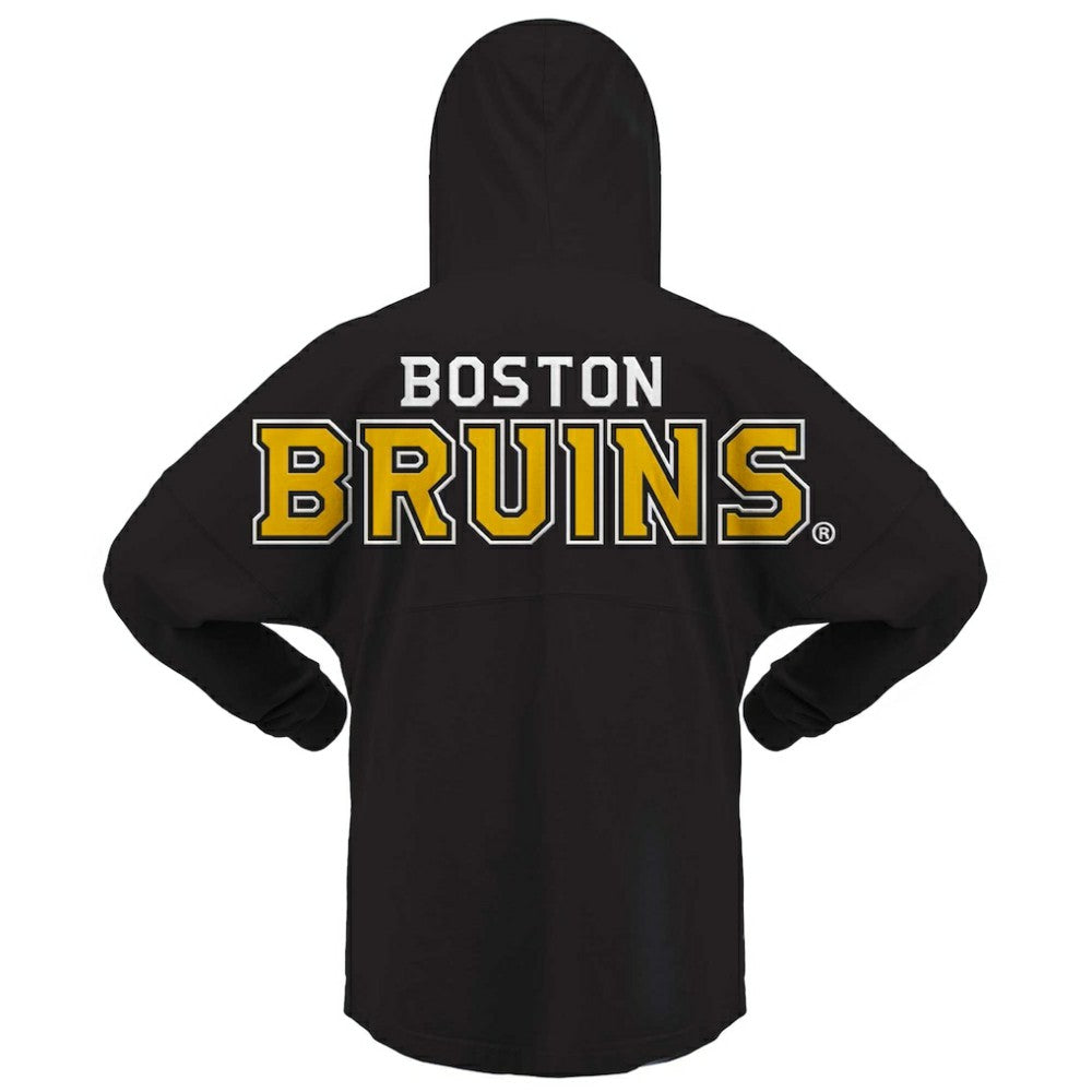 Boston Bruins Fanatics Women's Jersey Lace-Up V-Neck Long Sleeve Hoodie T-Shirt -  NHL T-shirts