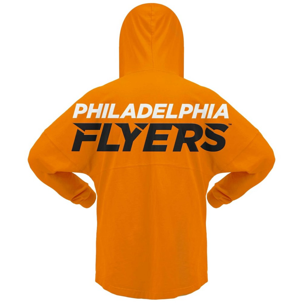 Philadelphia Flyers Fanatics Women's Jersey Lace-Up V-Neck Long Sleeve Hoodie T-Shirt -  NHL T-shirts